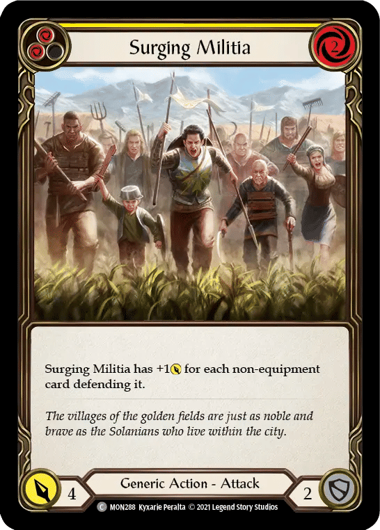 Surging Militia (Yellow) — Monarch — Flesh and Blood