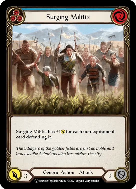 Surging Militia (Blue) — Monarch - Unlimited — Flesh and Blood