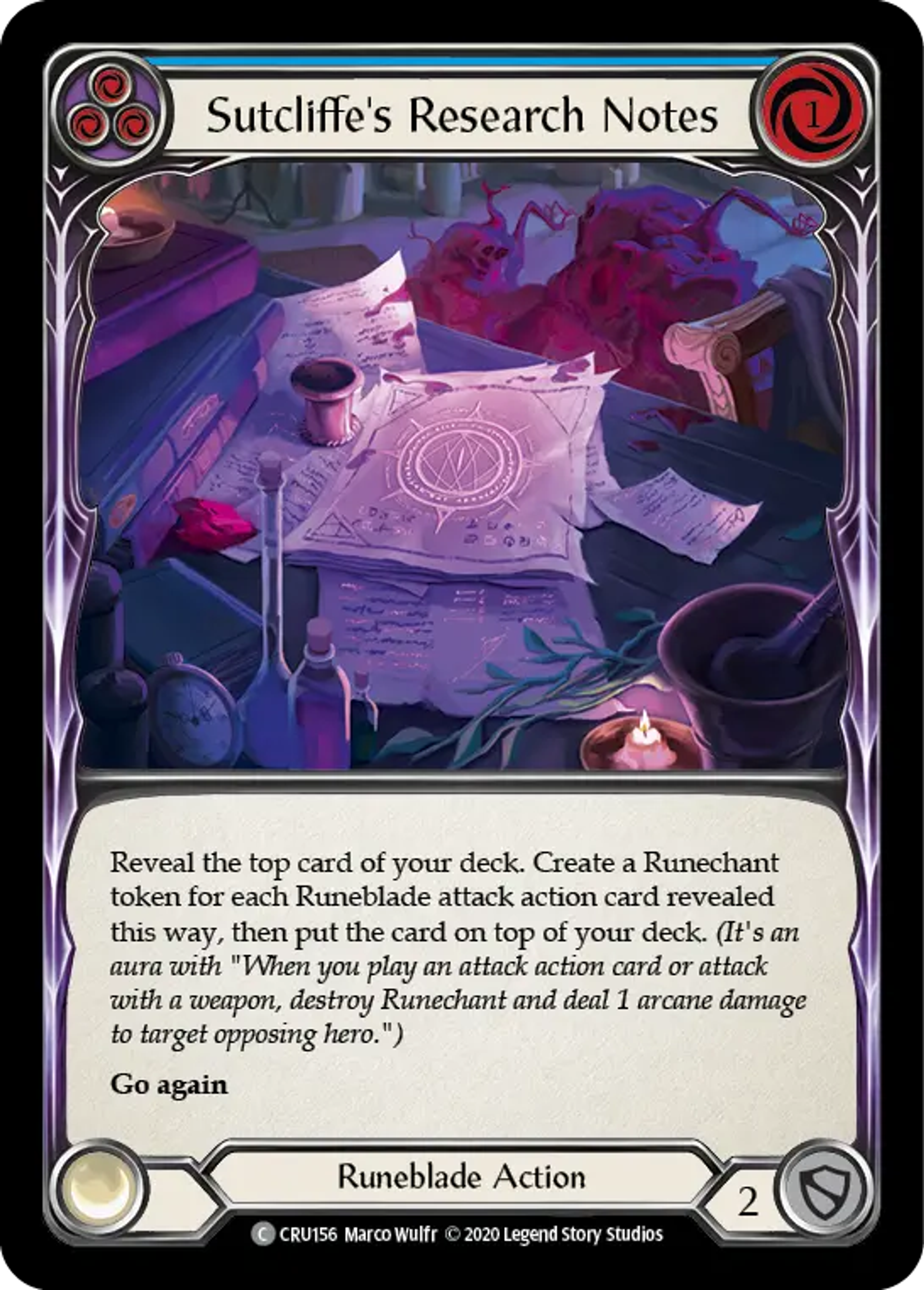 Sutcliffe's Research Notes (Blue) — Crucible of War — Flesh and Blood