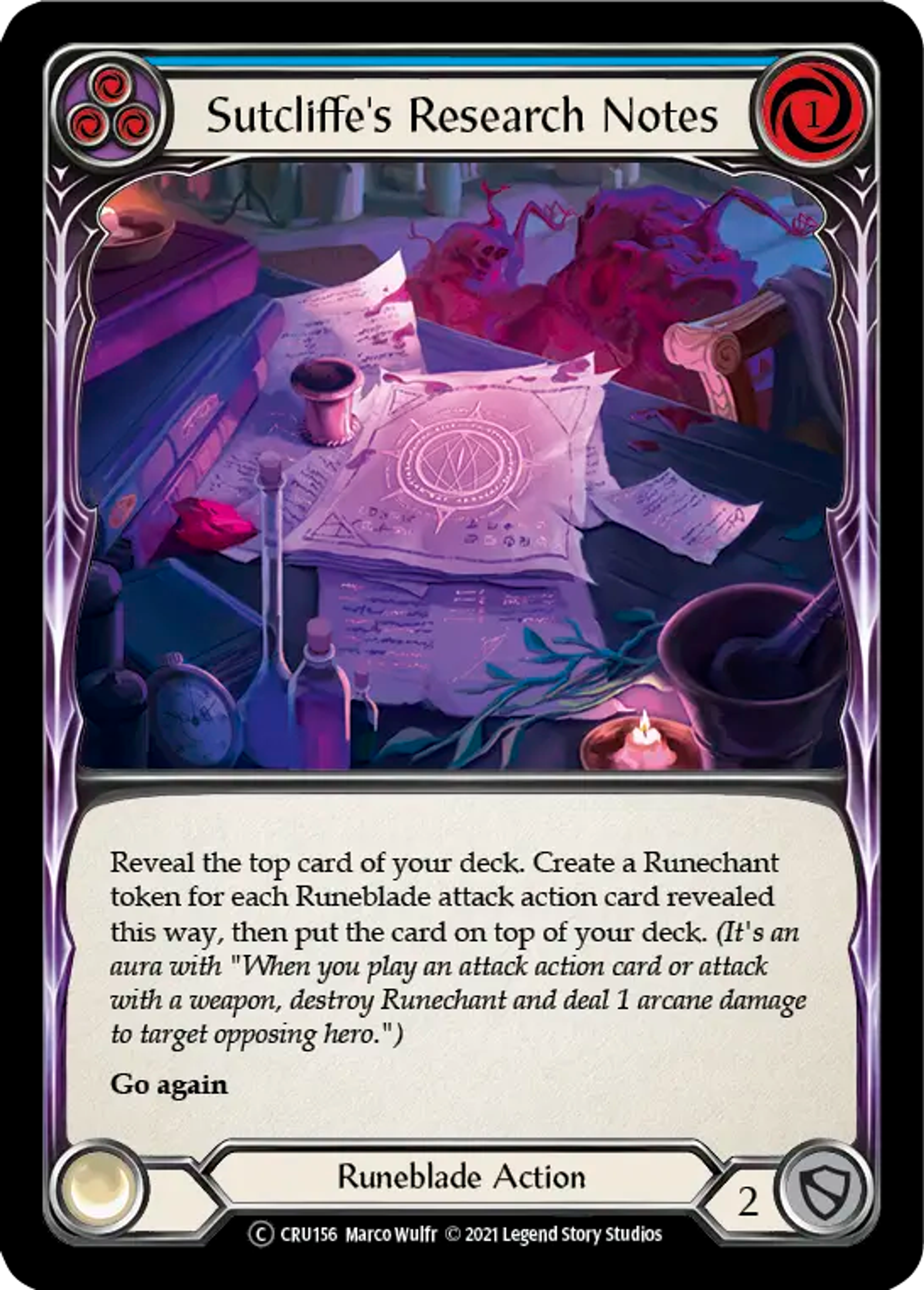 Sutcliffe's Research Notes (Blue) — Crucible of War - Unlimited — Flesh and Blood