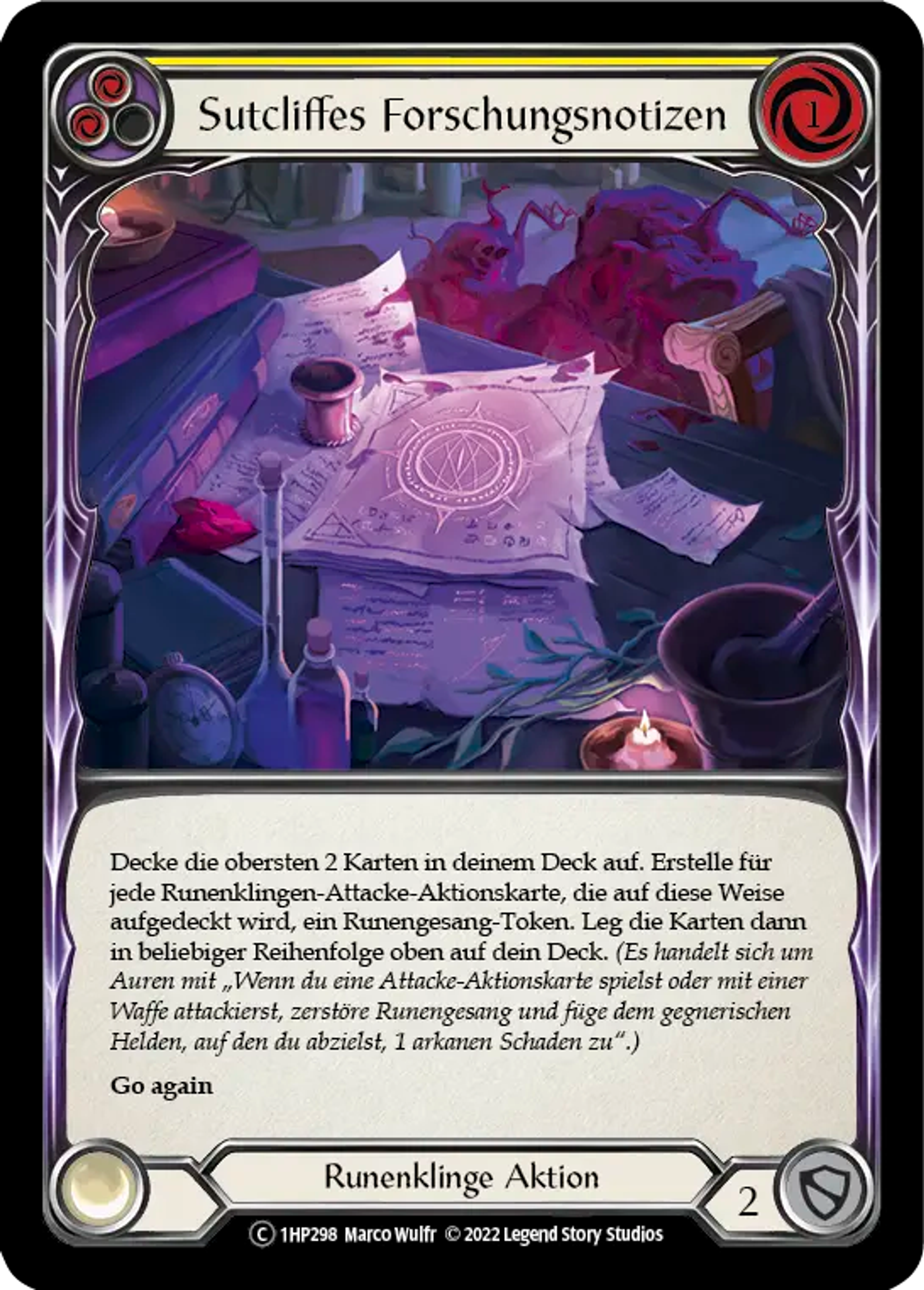 Notes de Recherche de Sutcliffe — History Pack 1 - Black Label — Flesh and Blood