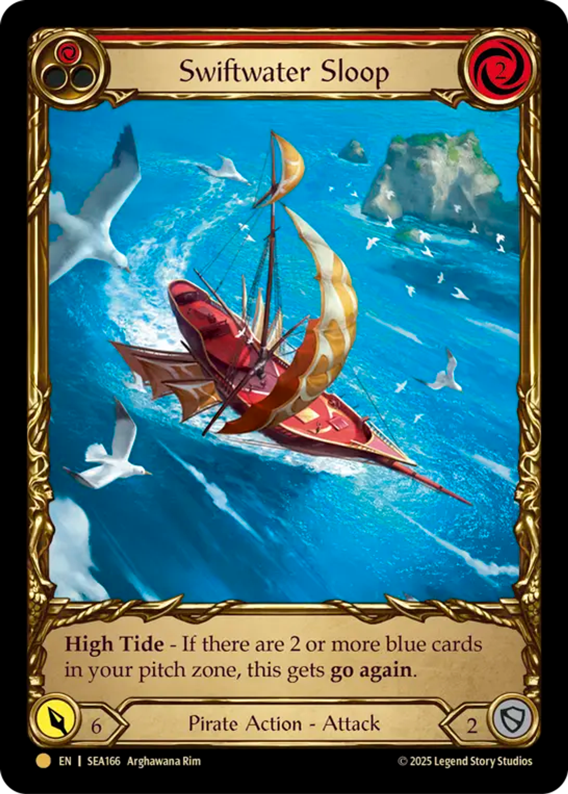 Swiftwater Sloop (Red) — High Seas - Treasure Pack — Flesh and Blood