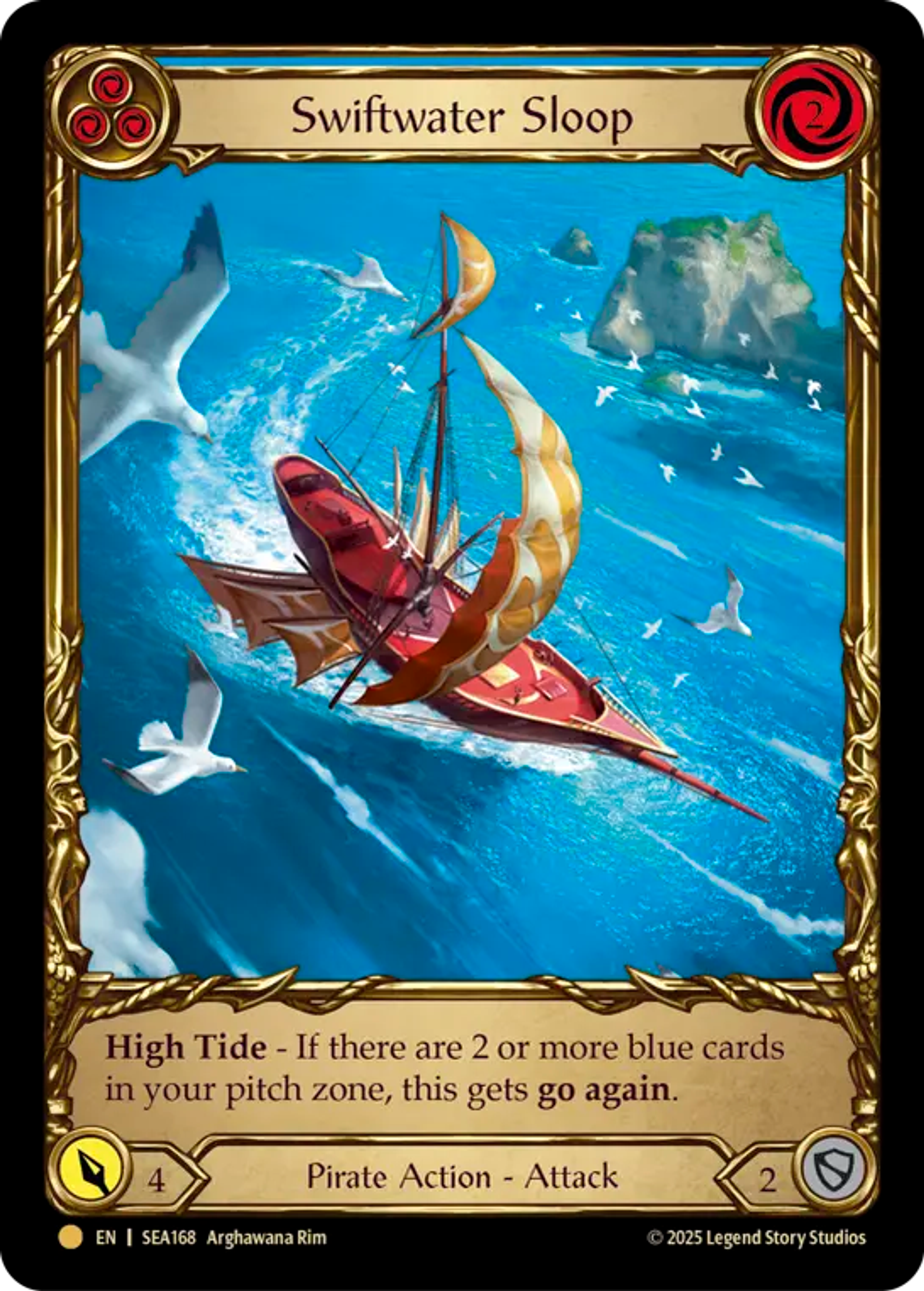 Swiftwater Sloop (Blue) — High Seas - Treasure Pack — Flesh and Blood