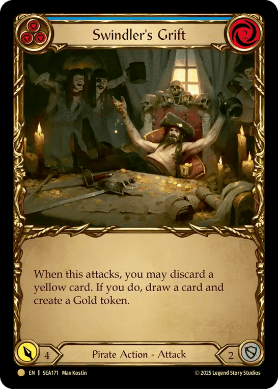 Swindler's Grift (Blue) — High Seas - Treasure Pack — Flesh and Blood