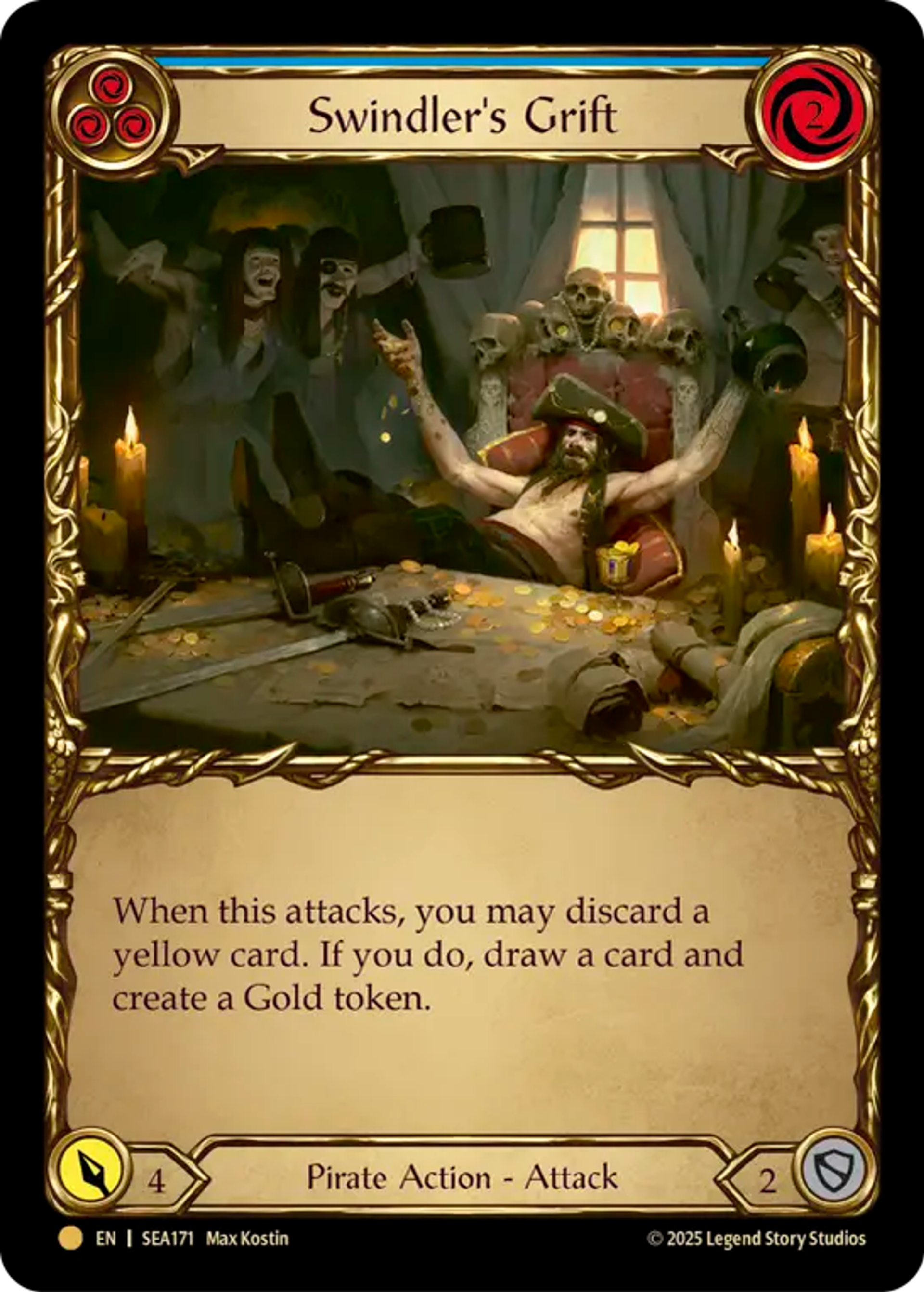 Swindler's Grift (Blue) — High Seas - Treasure Pack — Flesh and Blood