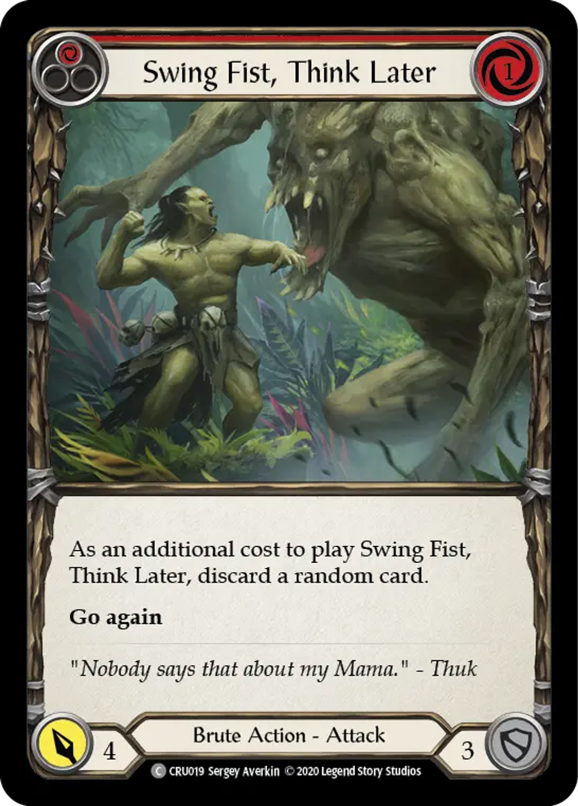 Swing Fist, Think Later (Red) — Crucible of War — Flesh and Blood