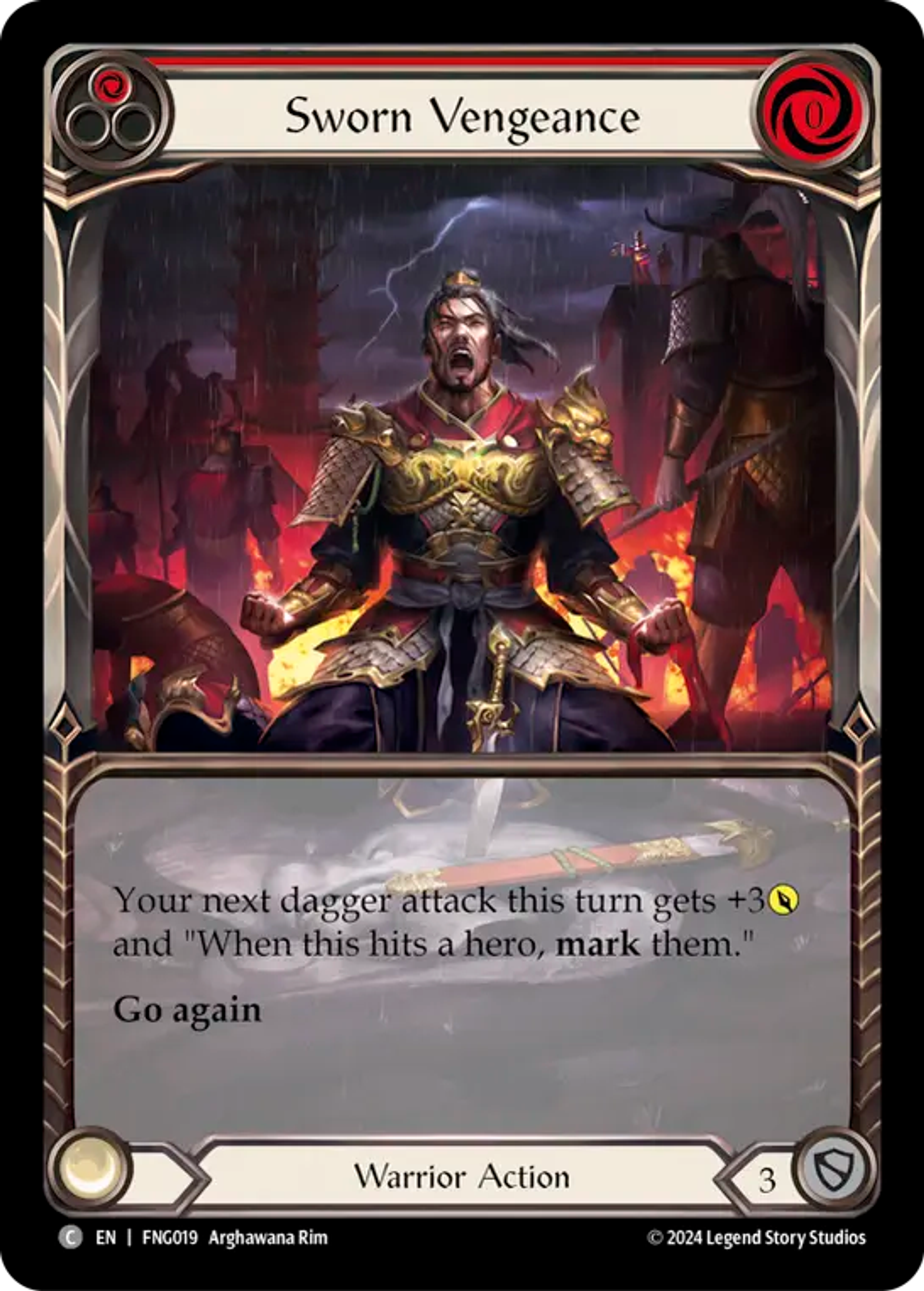 Sworn Vengeance (Red) — The Hunted Blitz Deck - Fang — Flesh and Blood