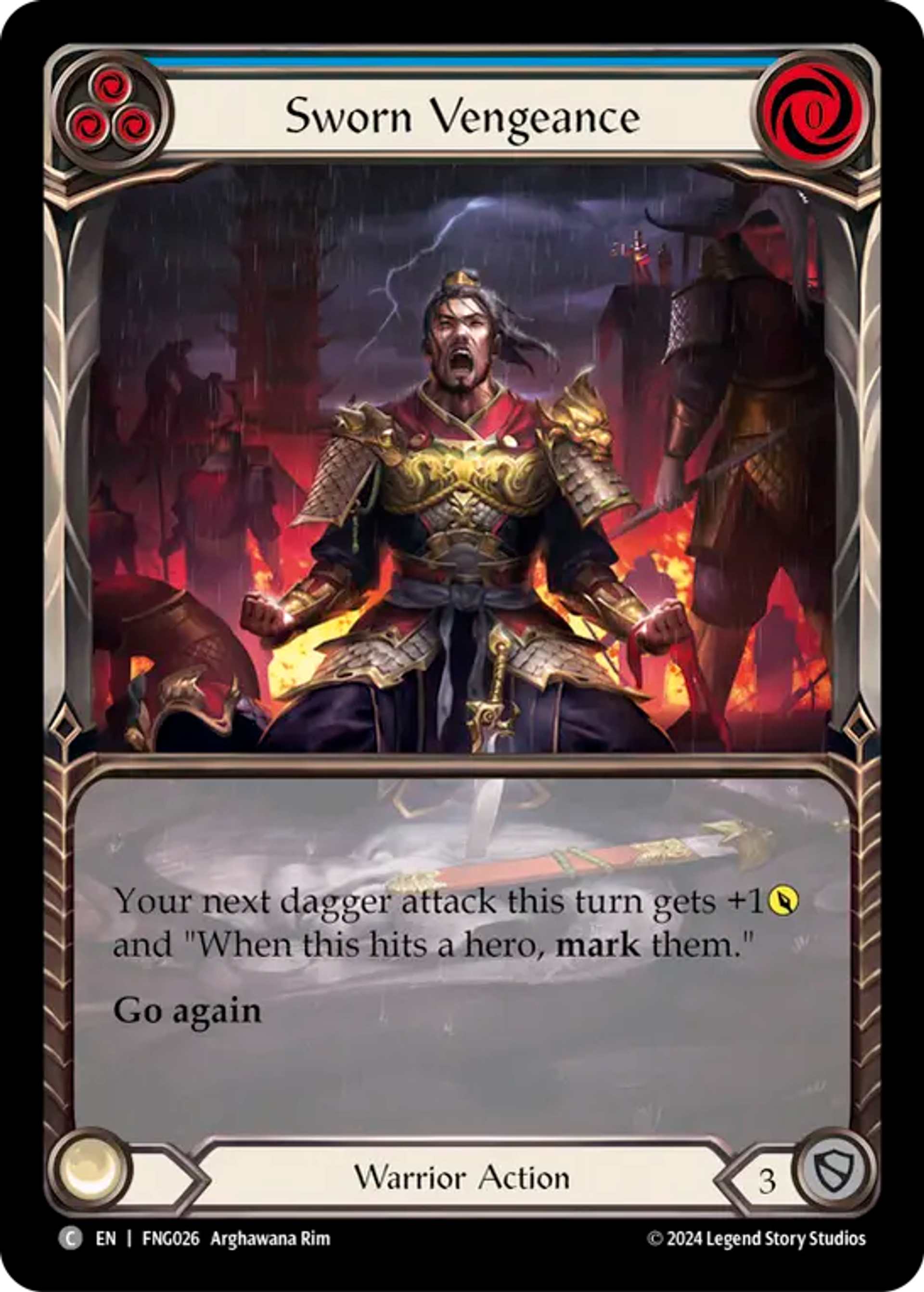 Sworn Vengeance (Blue) — The Hunted Blitz Deck - Fang — Flesh and Blood