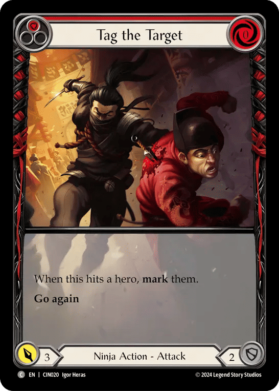 Tag the Target (Red) — The Hunted Blitz Deck - Cindra — Flesh and Blood