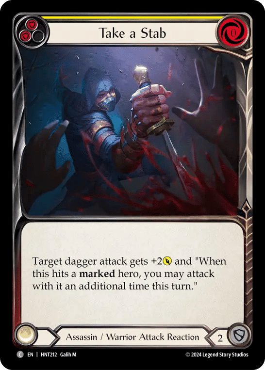 Take a Stab (Yellow) — The Hunted — Flesh and Blood
