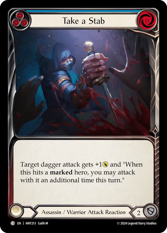 Take a Stab (Blue) — The Hunted — Flesh and Blood