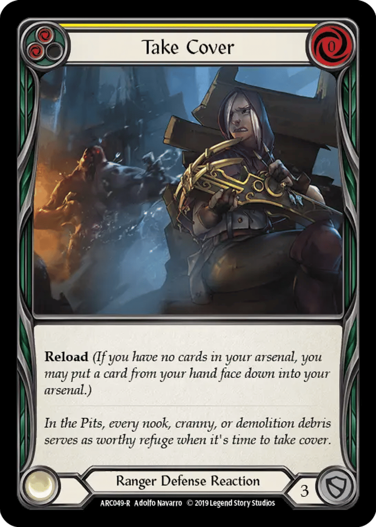 Take Cover (Yellow) from Arcane Rising - Flesh and Blood