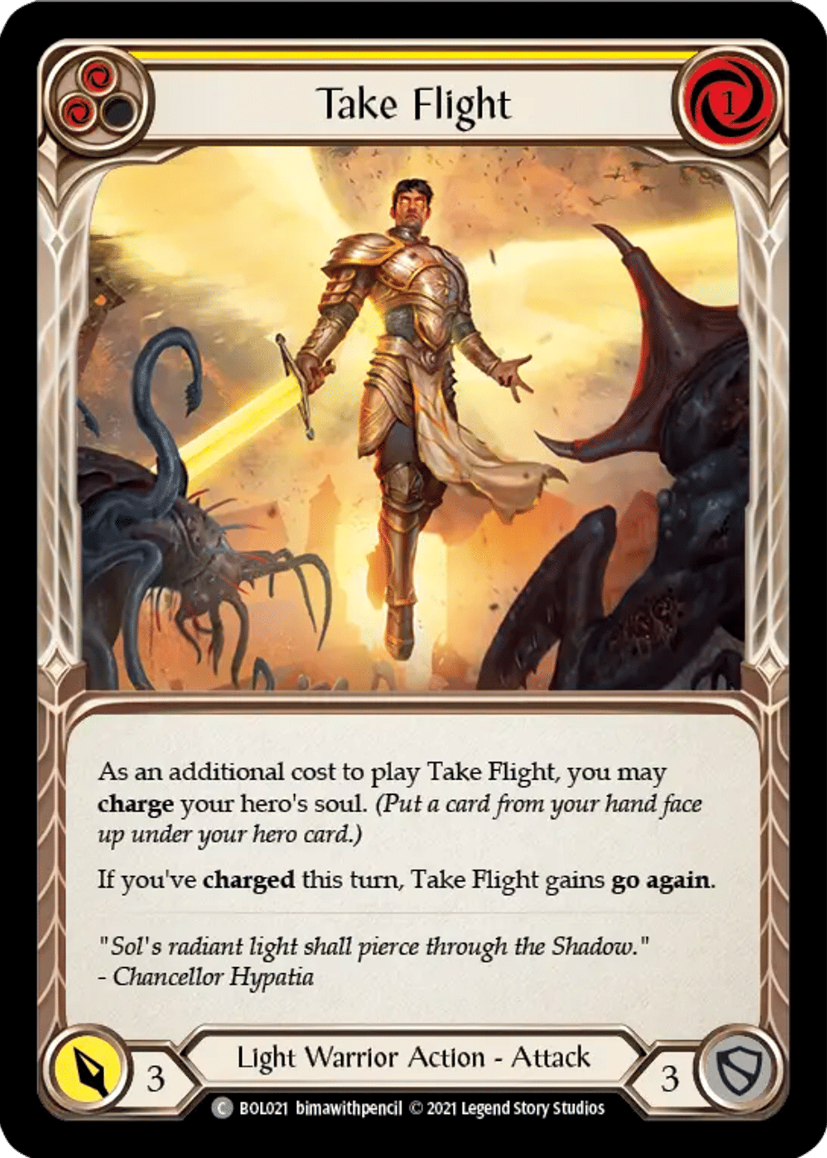 Take Flight (Yellow) from Boltyn - Blitz Deck - Flesh and Blood