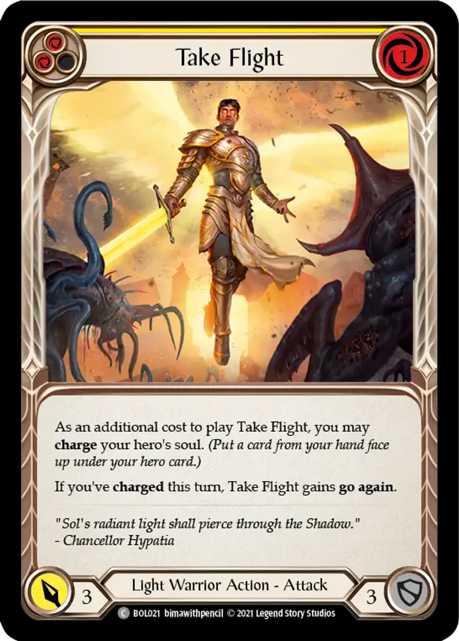 Take Flight (Yellow) — Boltyn - Blitz Deck — Flesh and Blood