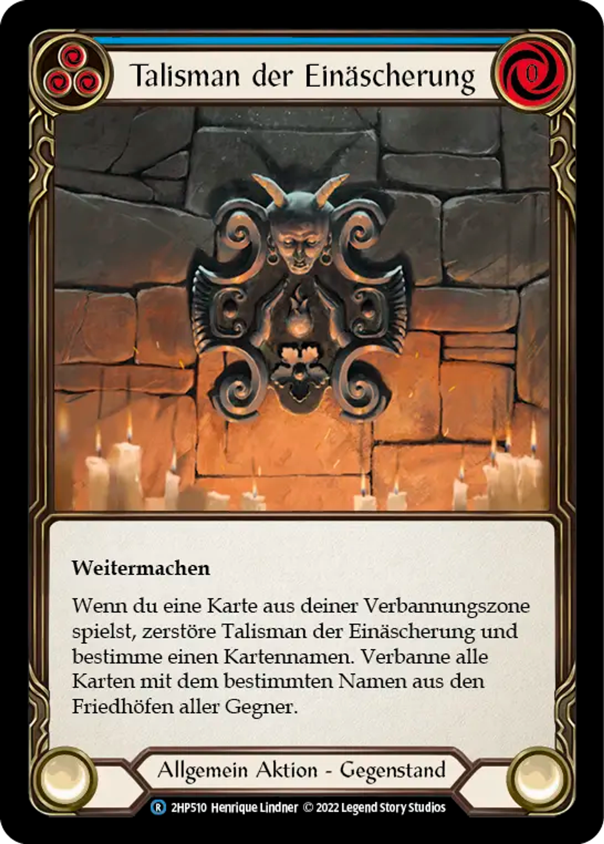 Talisman of Cremation (Blue) — History Pack 2 - Black Label — Flesh and Blood