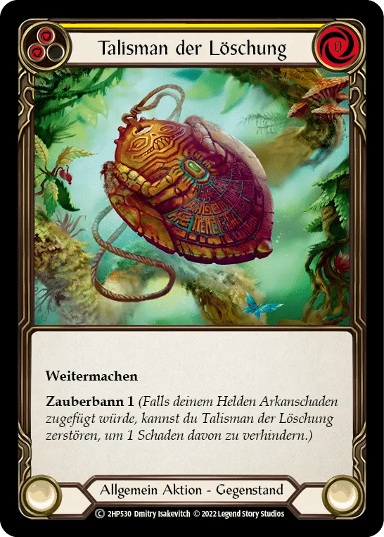 Talisman of Dousing (Yellow) — History Pack 2 - Black Label — Flesh and Blood