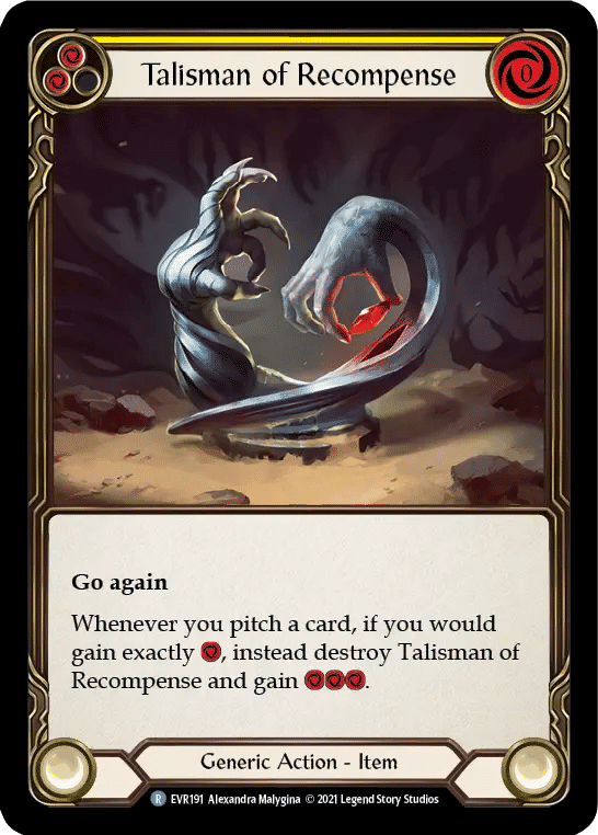 Talisman of Recompense (Yellow) — Everfest — Flesh and Blood