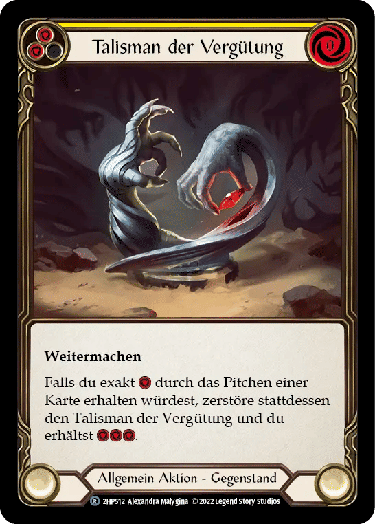 Talisman of Recompense (Yellow) — History Pack 2 - Black Label — Flesh and Blood