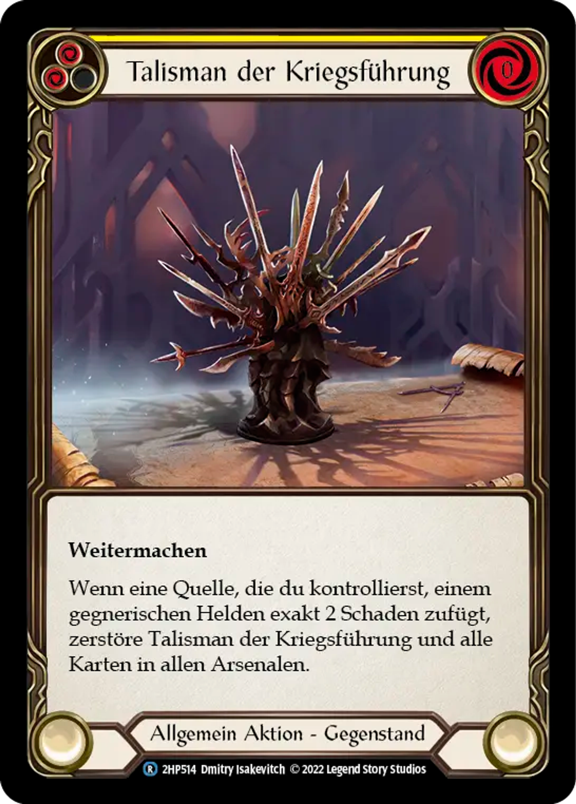 Talisman of Warfare (Yellow) — History Pack 2 - Black Label — Flesh and Blood