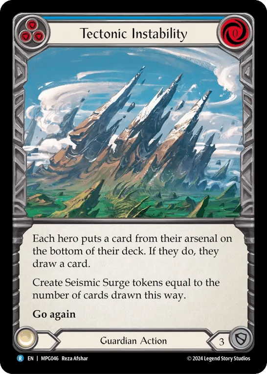 Tectonic Instability (Blue) — Mastery Pack Guardian — Flesh and Blood