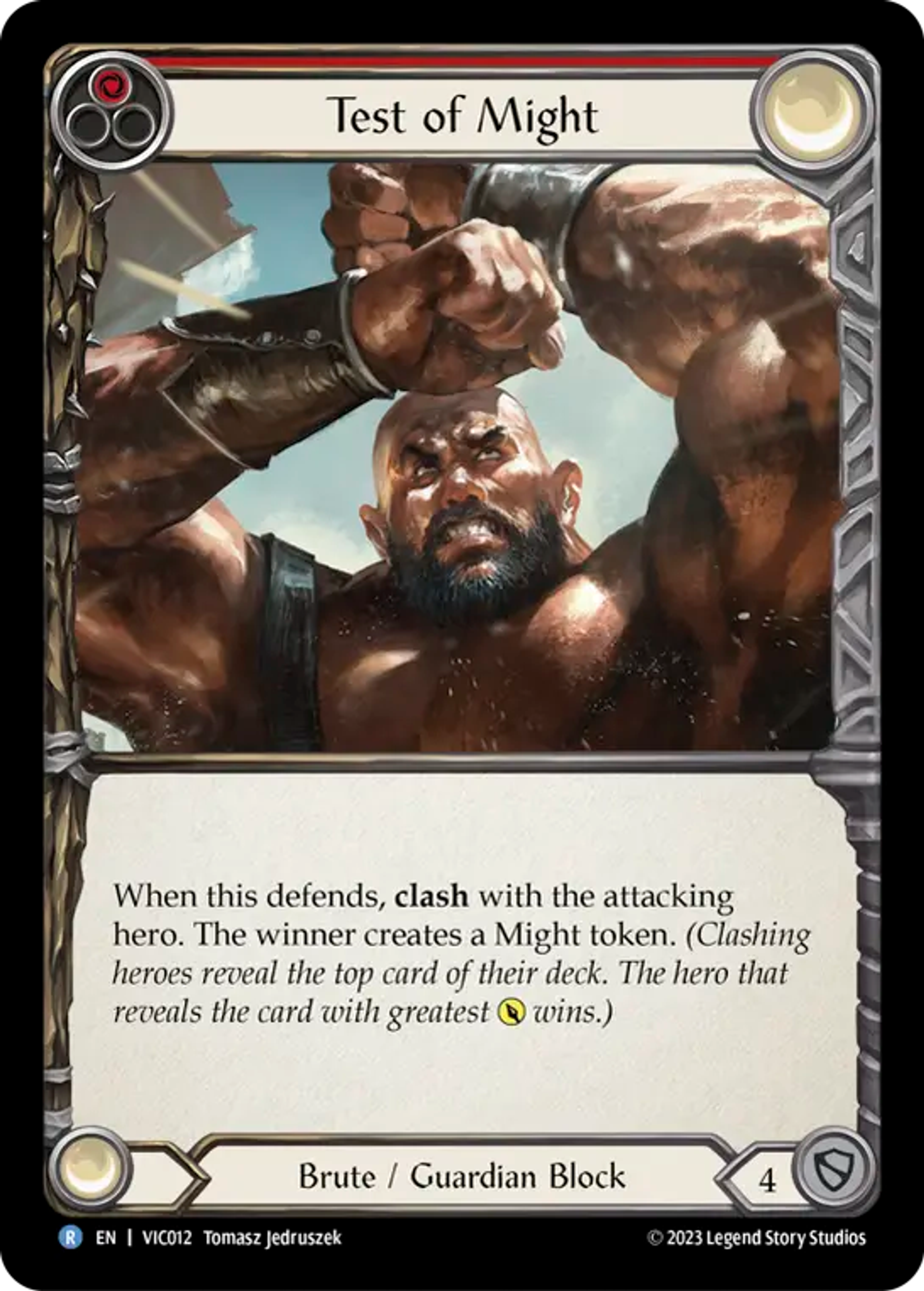 Test of Might (Red) — Victor - Heavy Hitters Blitz Deck — Flesh and Blood