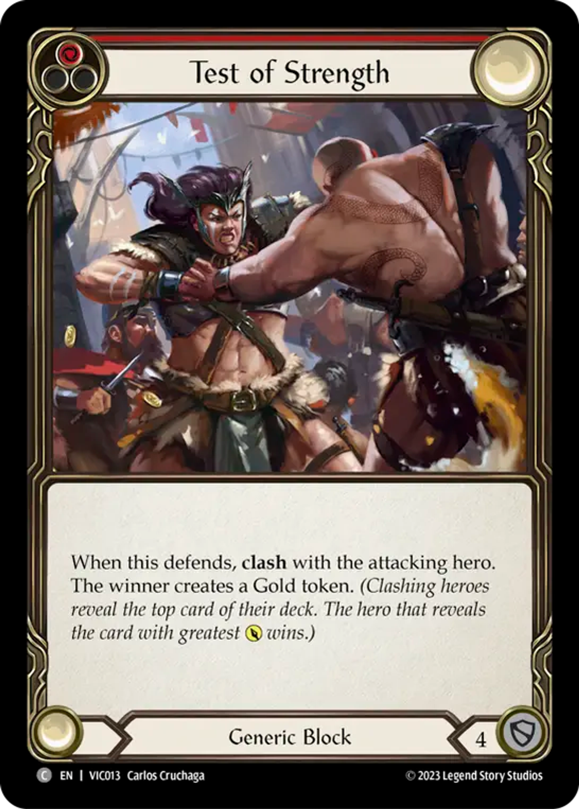 Test of Strength (Red) — Victor - Heavy Hitters Blitz Deck — Flesh and Blood