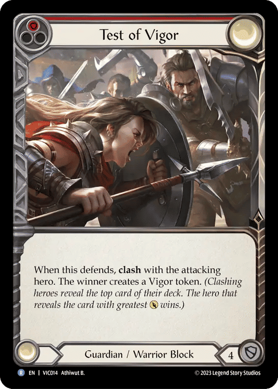 Test of Vigor (Red) — Victor - Heavy Hitters Blitz Deck — Flesh and Blood