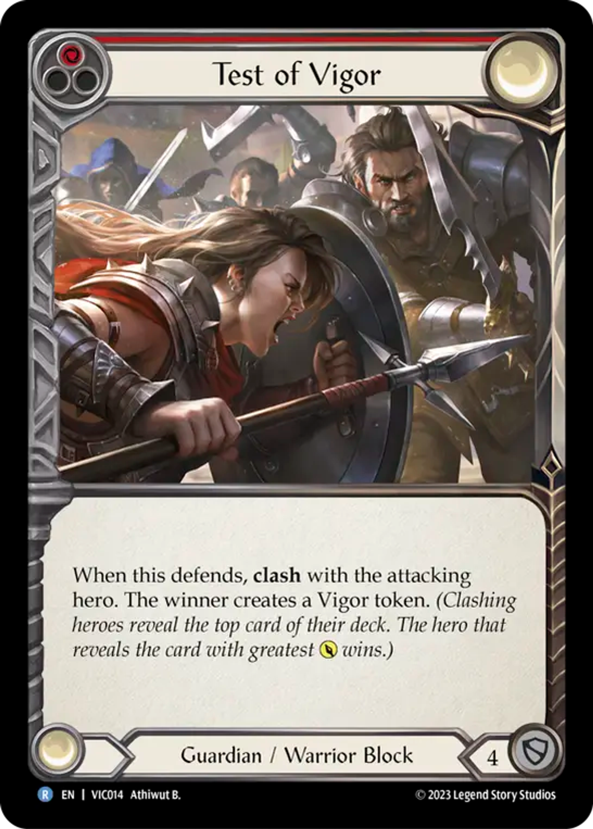 Test of Vigor (Red) — Victor - Heavy Hitters Blitz Deck — Flesh and Blood
