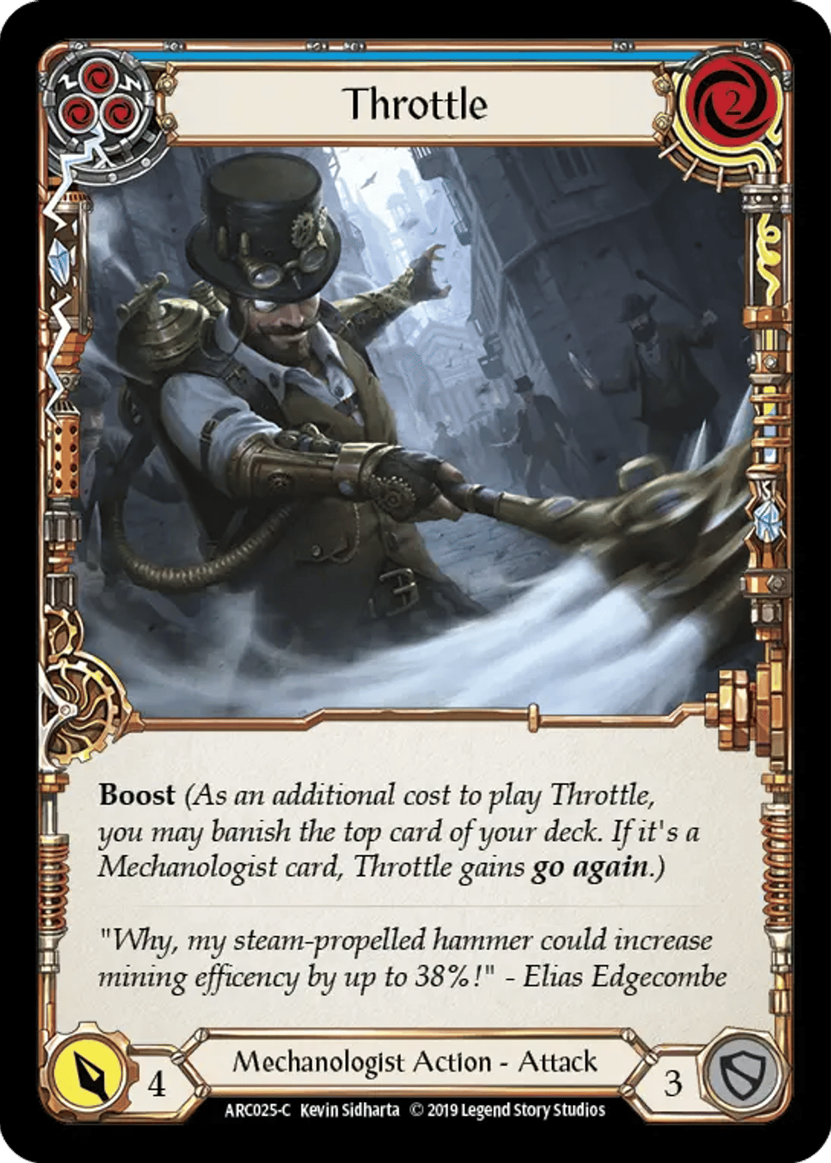 Throttle (Blue) from Arcane Rising - Flesh and Blood