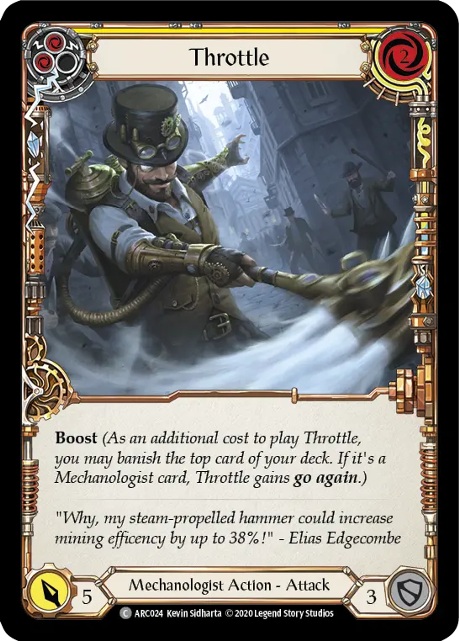 Throttle (Yellow) — Arcane Rising - Unlimited — Flesh and Blood