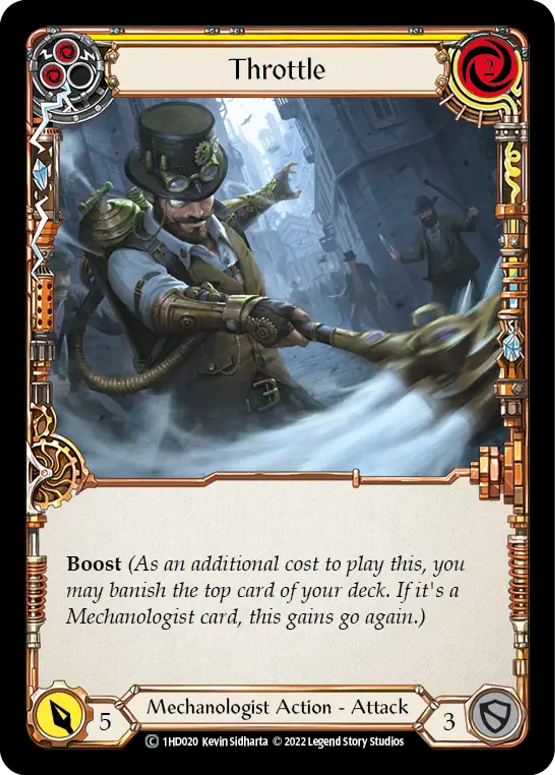 Throttle (Yellow) — Dash - Blitz Deck — Flesh and Blood