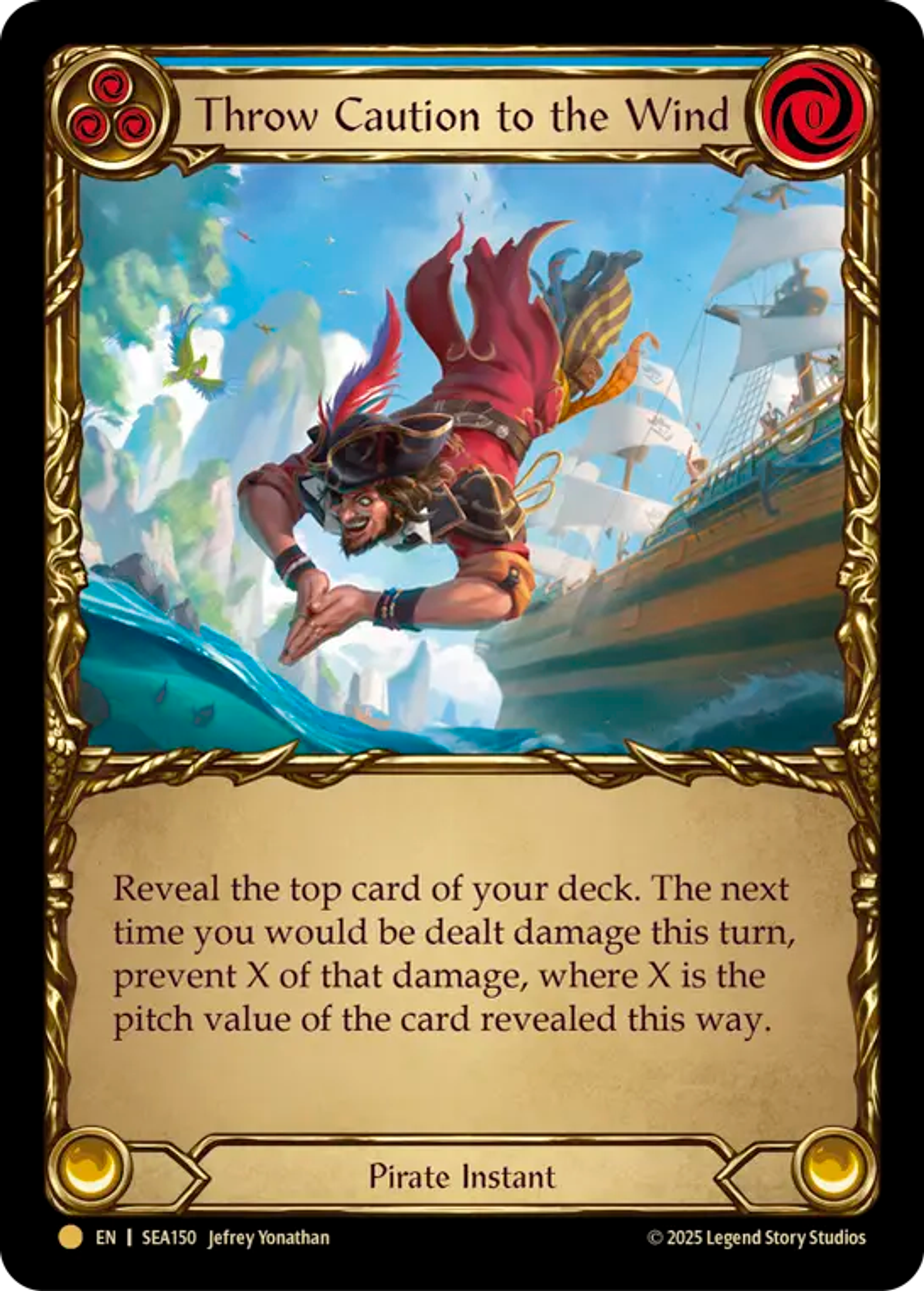 Throw Caution to the Wind (Blue) — High Seas - Treasure Pack — Flesh and Blood