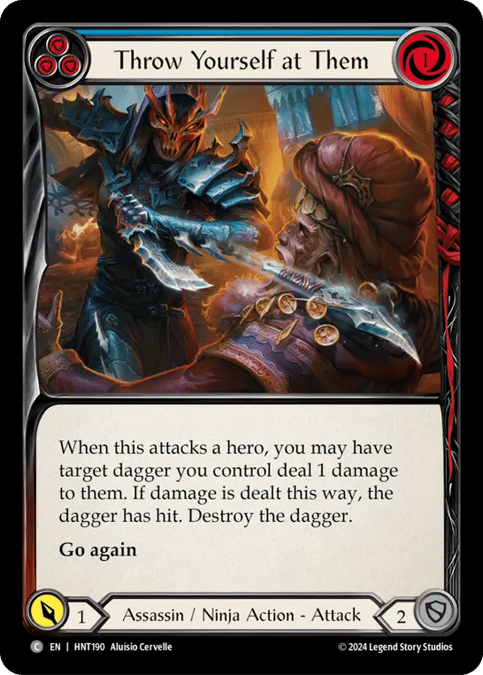 Throw Yourself at Them (Blue) — The Hunted — Flesh and Blood