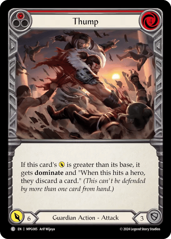 Thump (Red) — Mastery Pack Guardian — Flesh and Blood