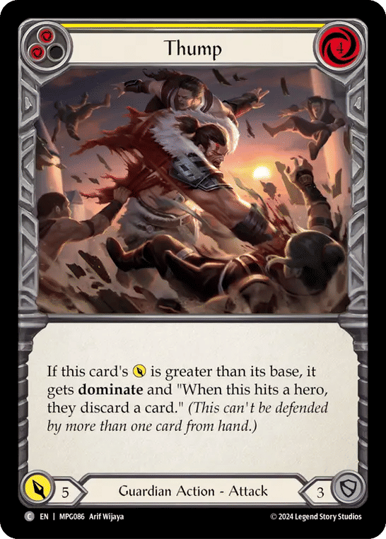 Thump (Yellow) — Mastery Pack Guardian — Flesh and Blood