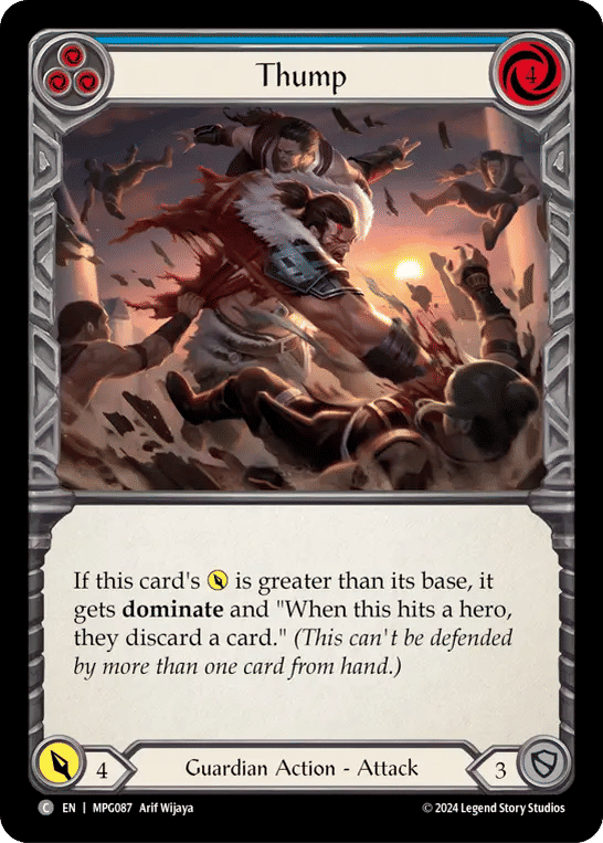 Thump (Blue) — Mastery Pack Guardian — Flesh and Blood