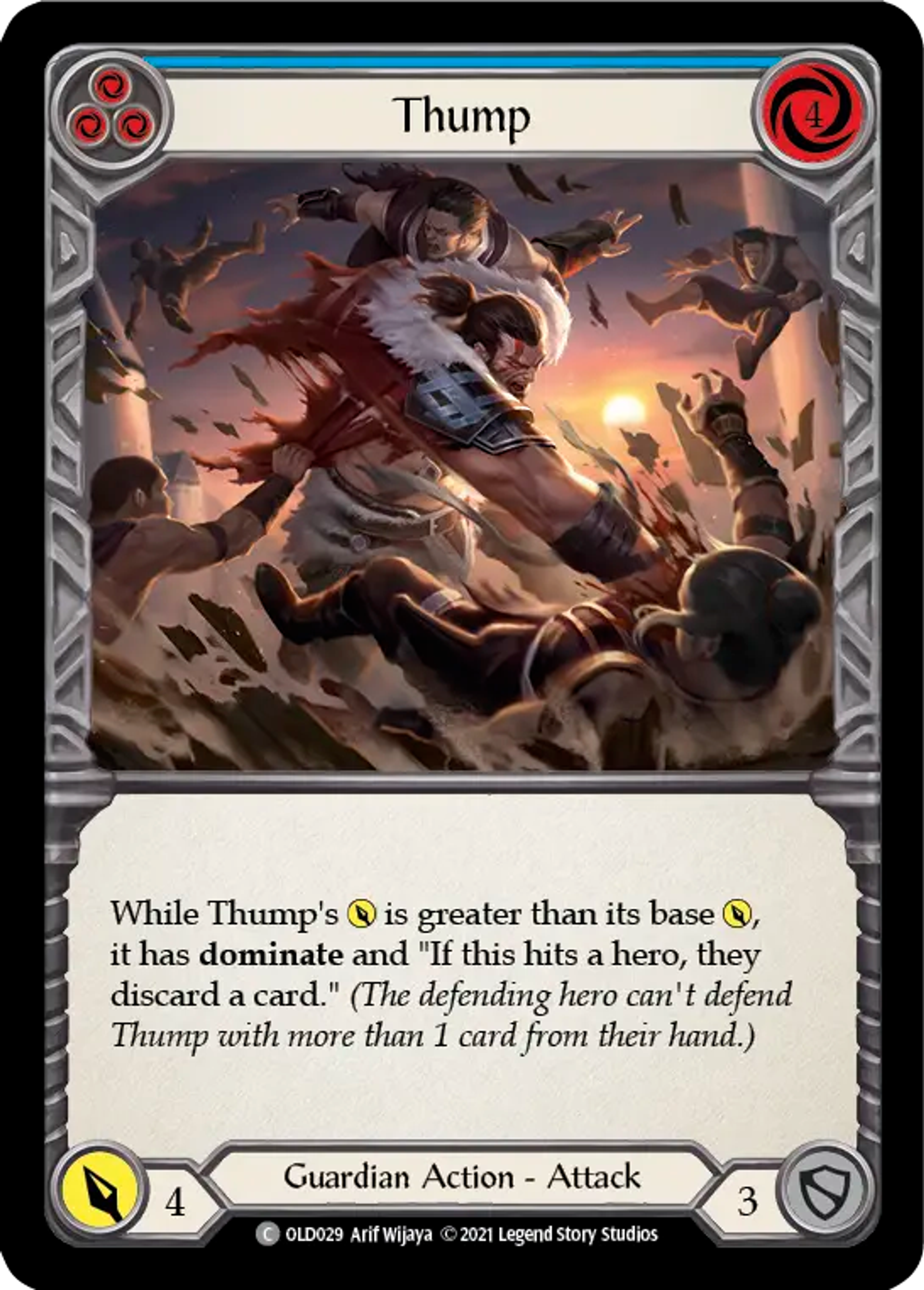 Thump (Blue) — Oldhim - Blitz Deck — Flesh and Blood