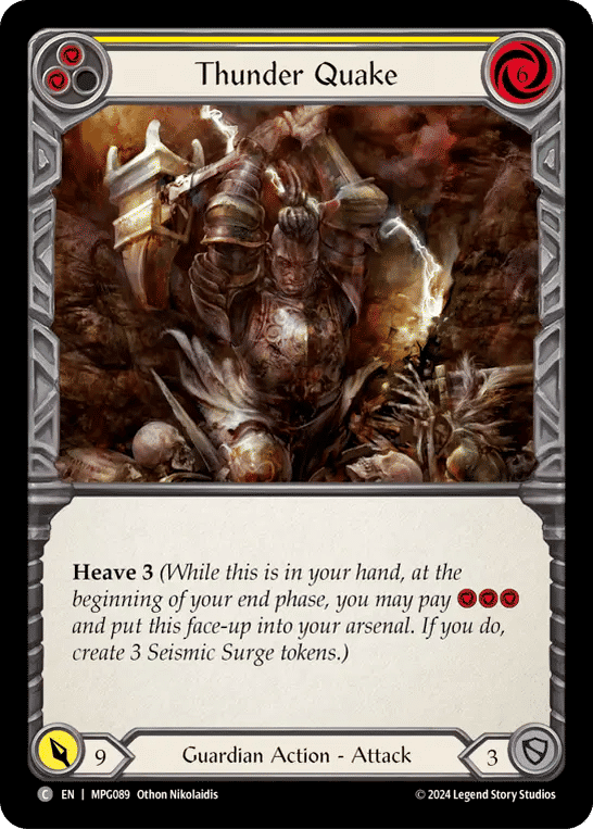 Thunder Quake (Yellow) — Mastery Pack Guardian — Flesh and Blood