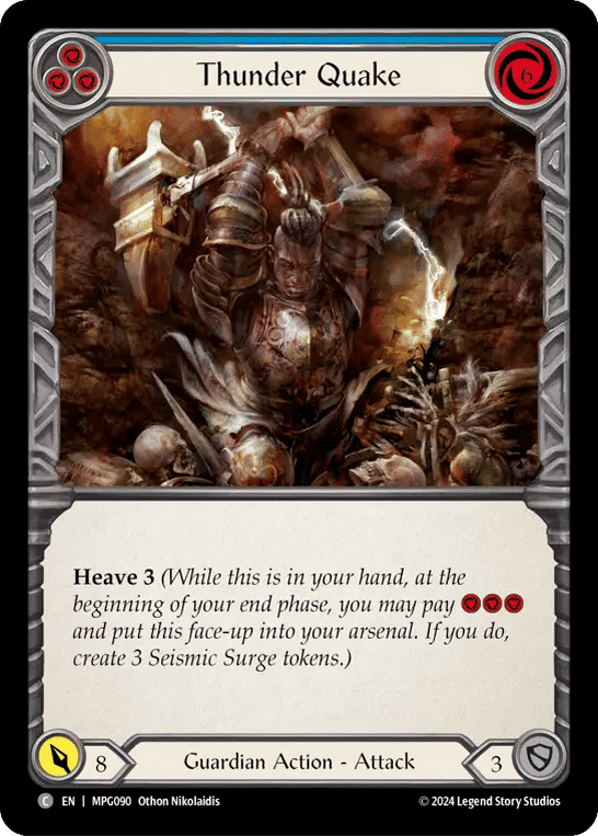 Thunder Quake (Blue) — Mastery Pack Guardian — Flesh and Blood