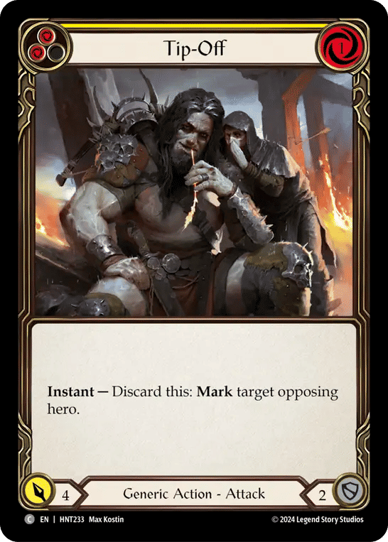 Tip-Off (Yellow) — The Hunted — Flesh and Blood