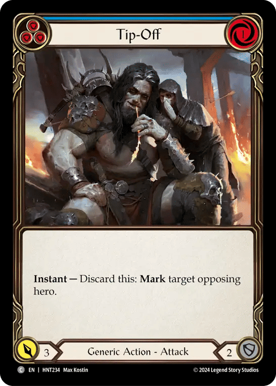 Tip-Off (Blue) — The Hunted — Flesh and Blood