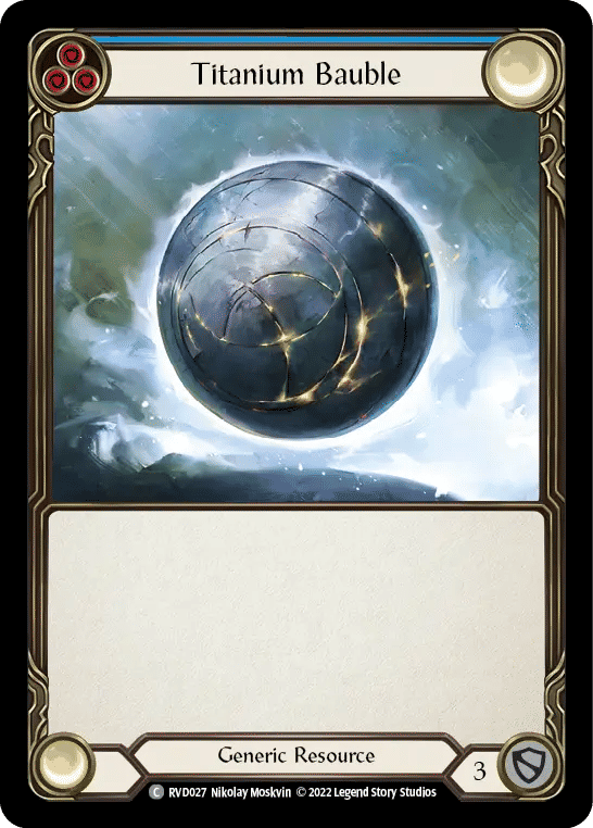 Titanium Bauble (Blue) — Classic Battles: Rhinar vs Dorinthea — Flesh and Blood