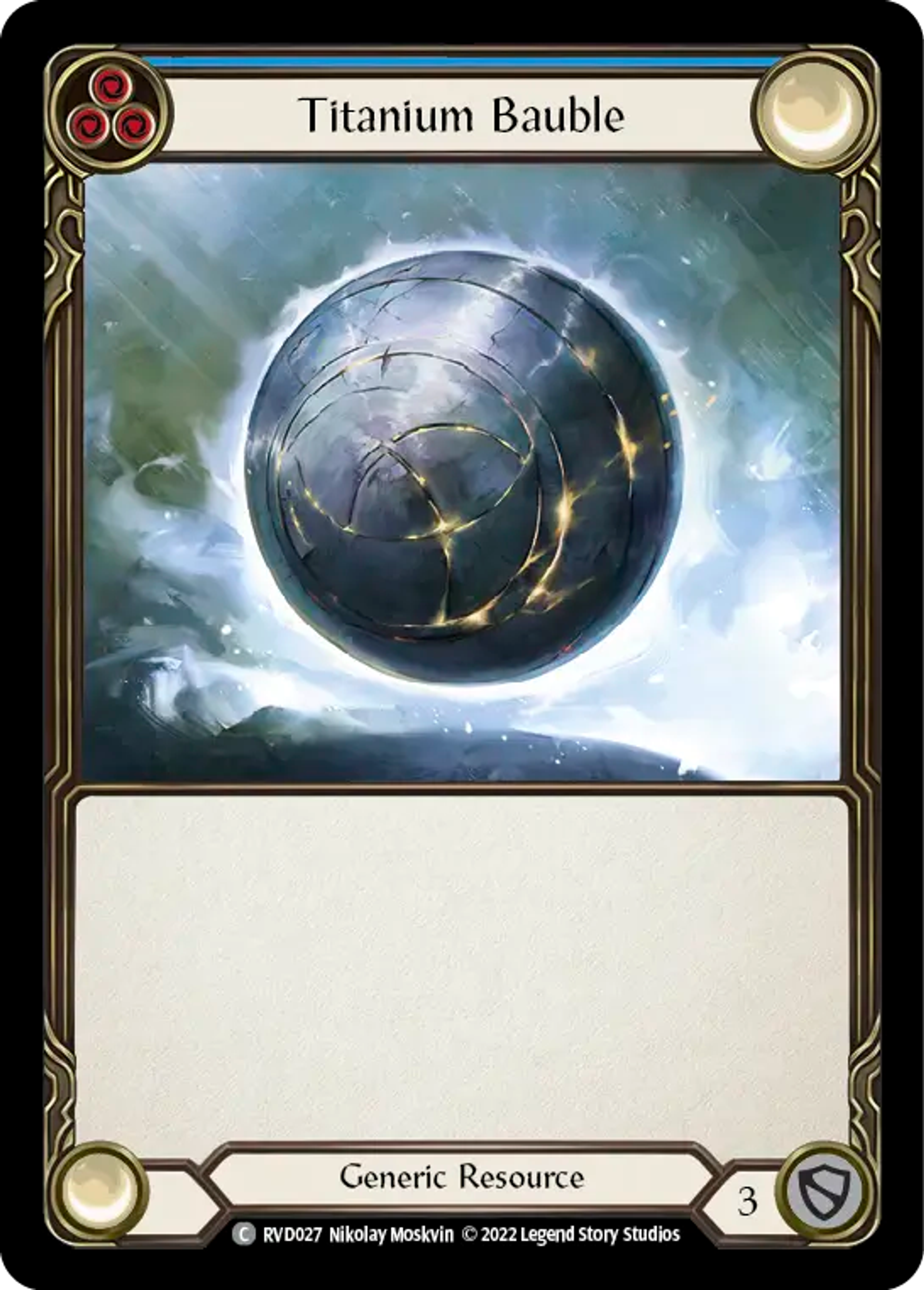 Titanium Bauble (Blue) — Classic Battles: Rhinar vs Dorinthea — Flesh and Blood