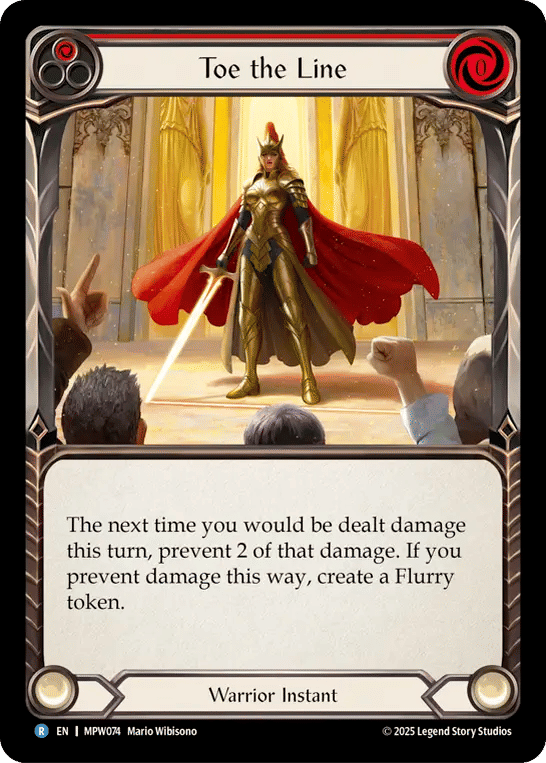 Toe the Line (Red) — Mastery Pack Warrior — Flesh and Blood