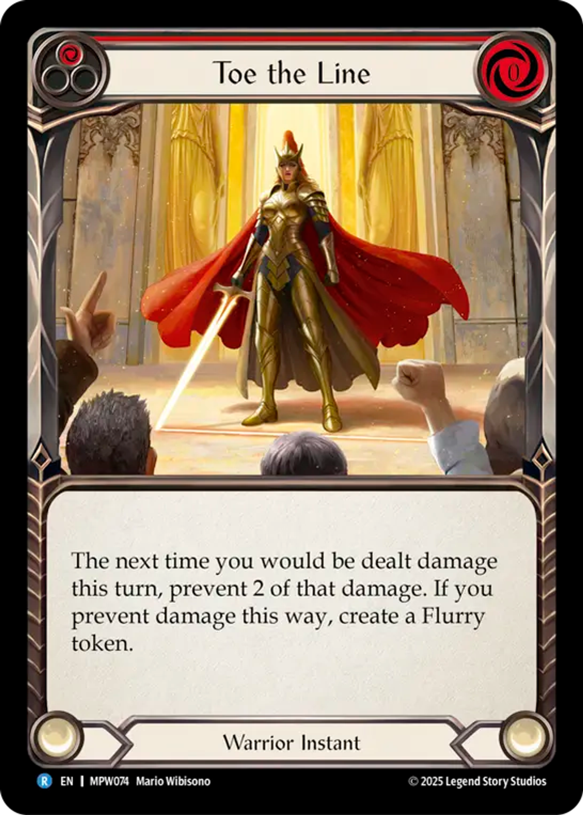 Toe the Line (Red) — Mastery Pack Warrior — Flesh and Blood