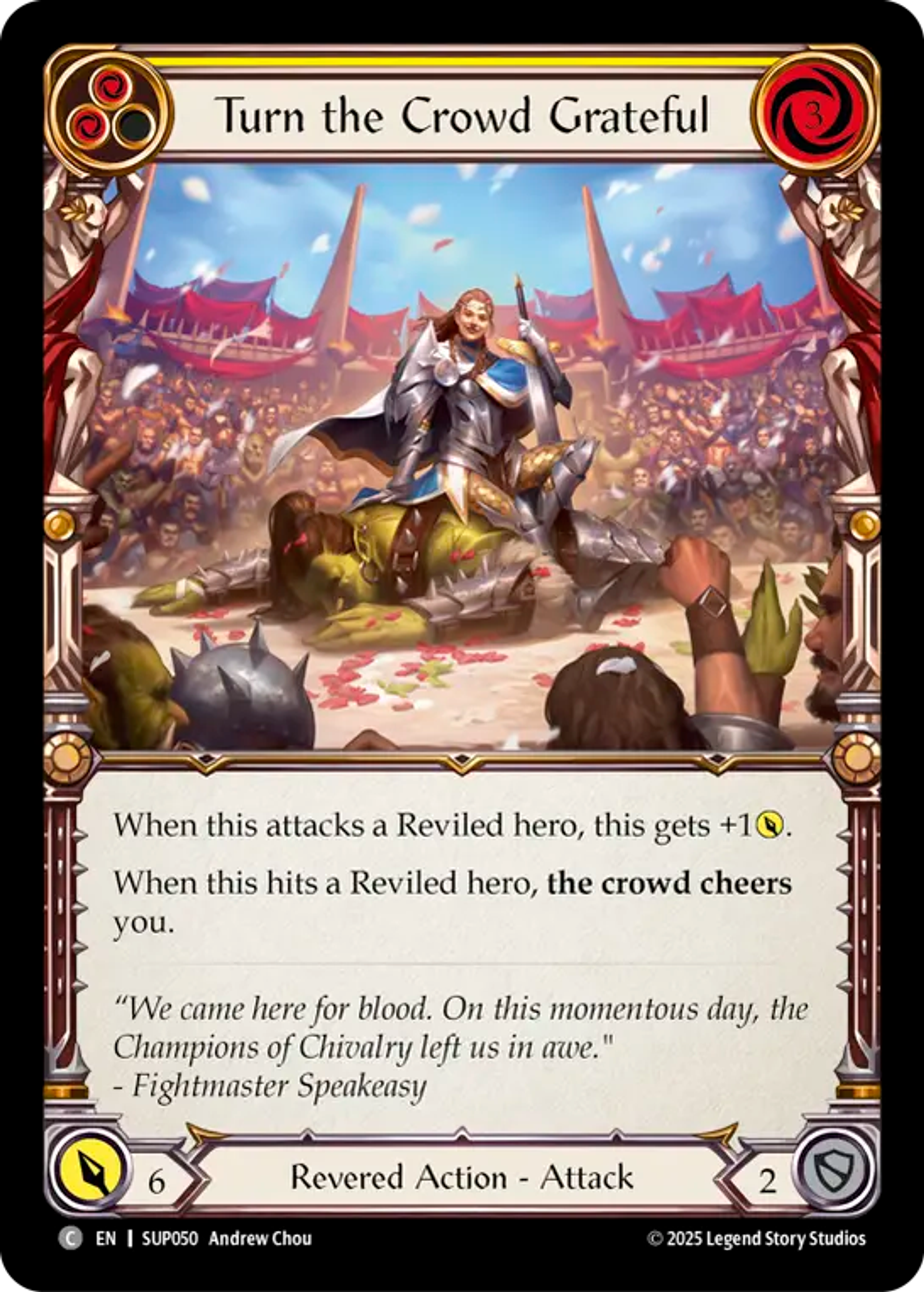 Turn the Crowd Grateful (Yellow) — Super Slam — Flesh and Blood