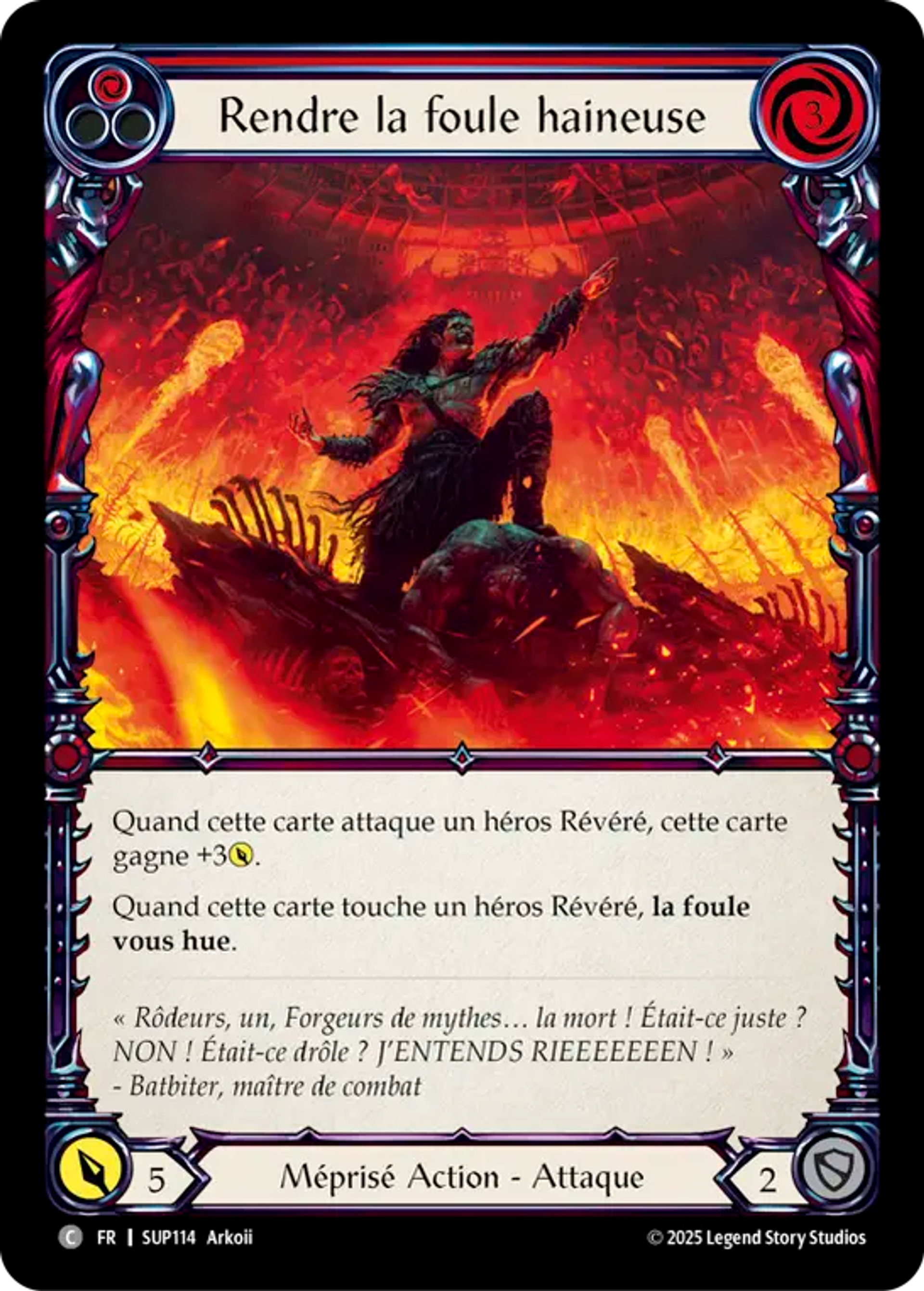 Rendre la foule haineuse — Super Slam — Flesh and Blood