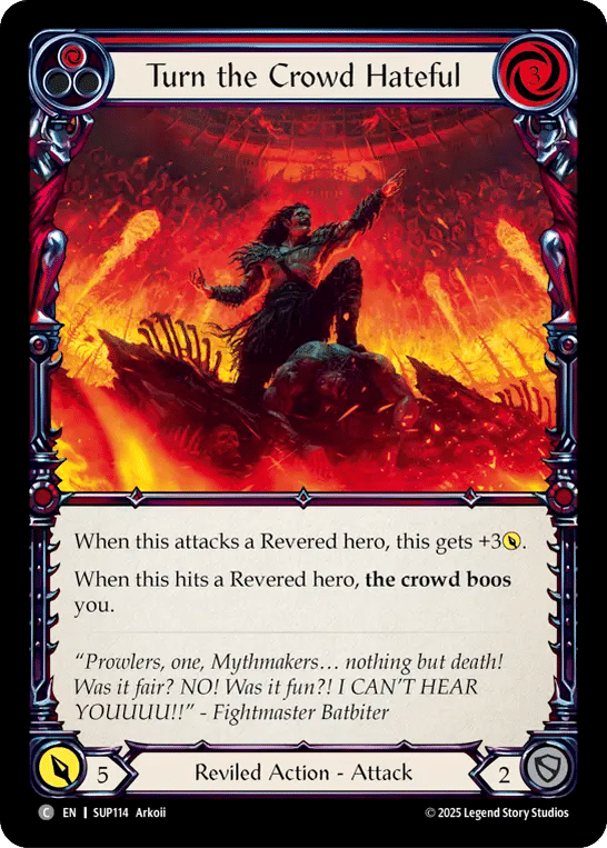 Turn the Crowd Hateful (Red) — Super Slam — Flesh and Blood