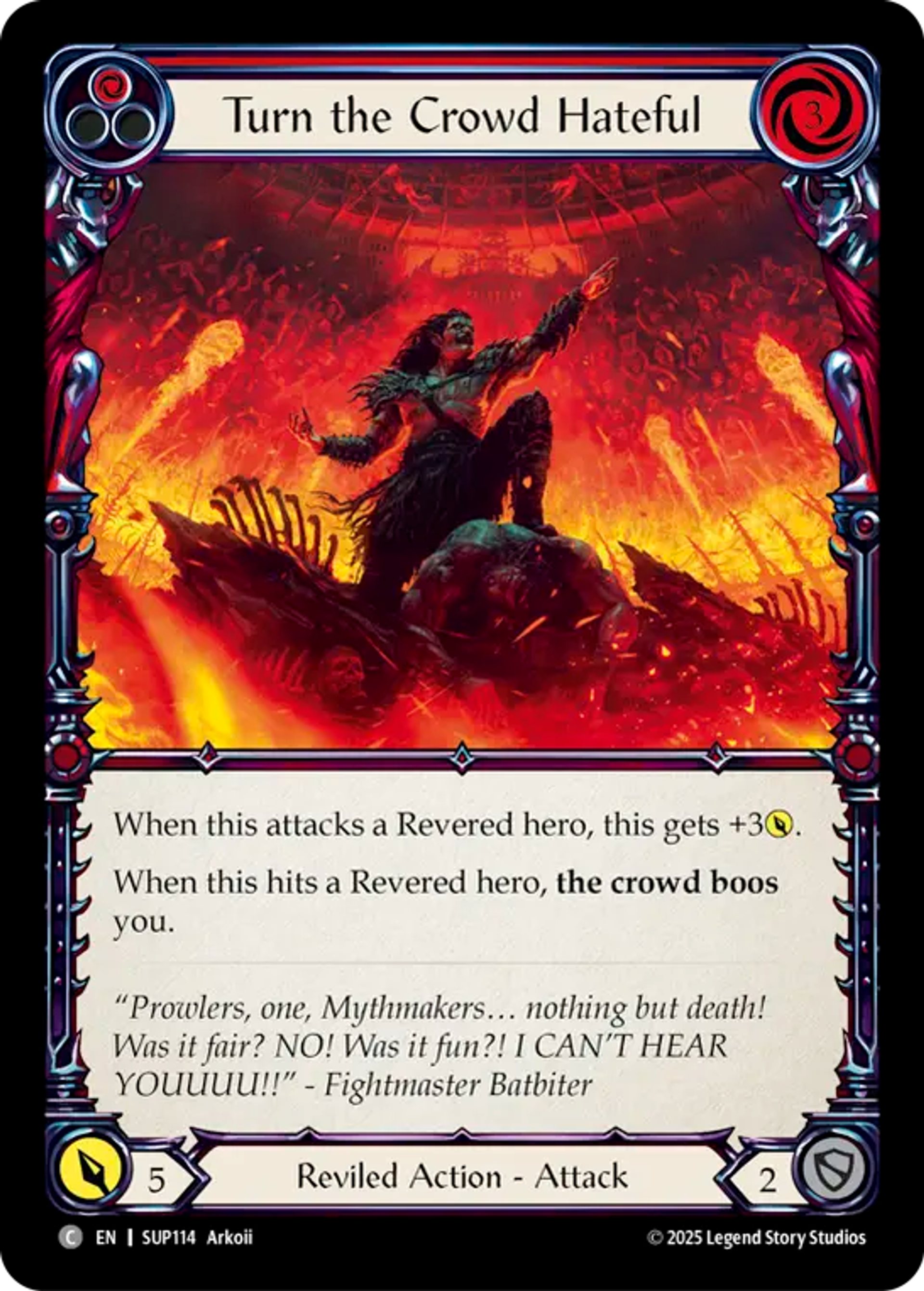 Turn the Crowd Hateful (Red) — Super Slam — Flesh and Blood