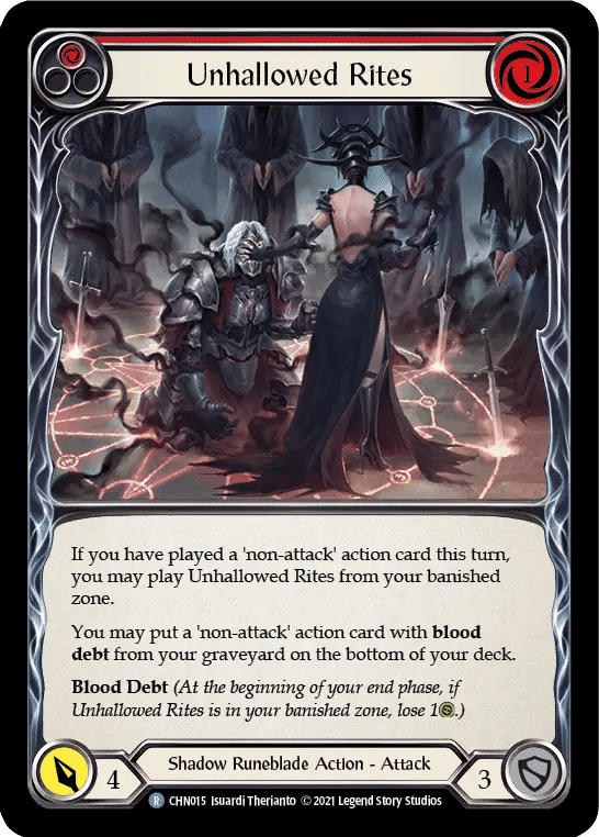 Unhallowed Rites (Red) — Chane - Blitz Deck — Flesh and Blood